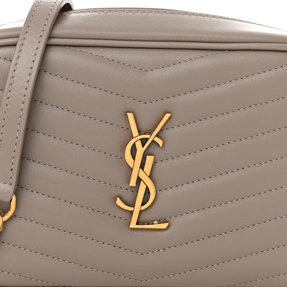 Saint Laurent Calfskin Matelasse Monogram Mini Lou Camera Bag Taupe 8 of 11