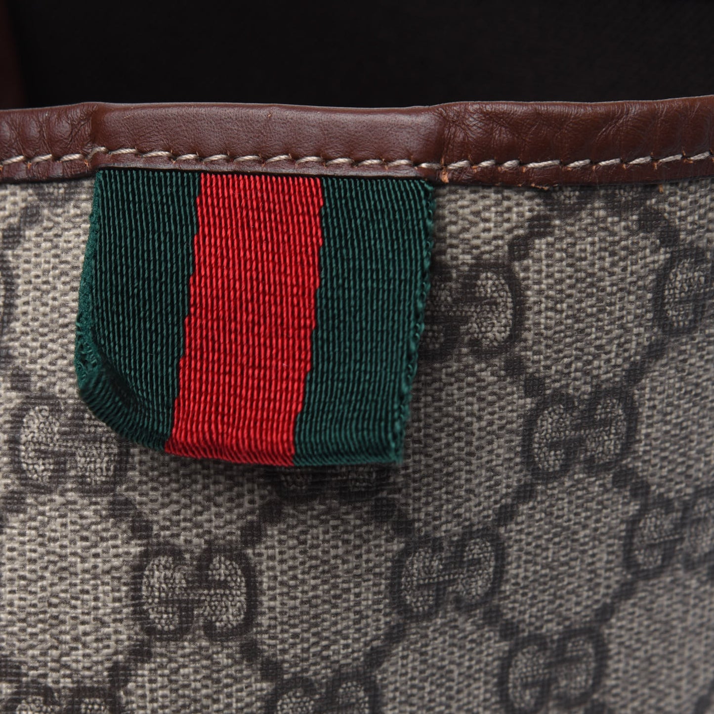 GG Plus Monogram Medium Signature Web Loop Tote Brown