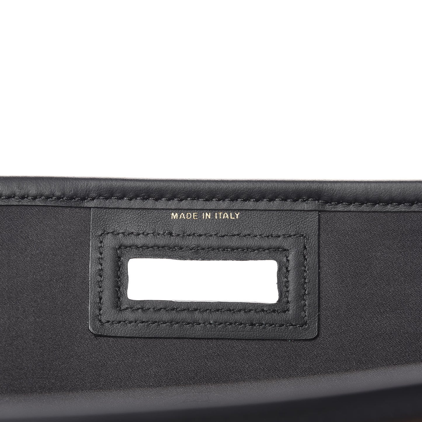 Glazed Fabric Vitello Century FF 1974 Stamp Patch Medium Peekaboo Defender Cover Mogano Panna Black
