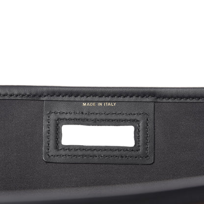 Fendi Glazed Fabric Vitello Century FF 1974 Stamp Patch Medium Peekaboo Defender Cover Mogano Panna Black 7 of 9