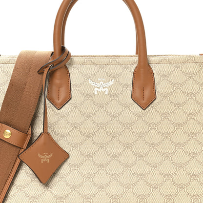 MCM Lauretos Nappa Medium Himmel Shopper Tote Oatmeal 7 of 9