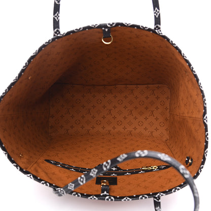 Louis Vuitton Monogram Giant Crafty Neverfull MM Creme Caramel 4 of 8
