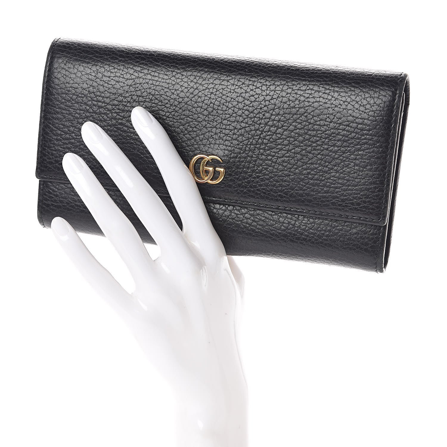 Gucci Dollar Calfskin GG Marmont Continental Wallet Black 2 of 6