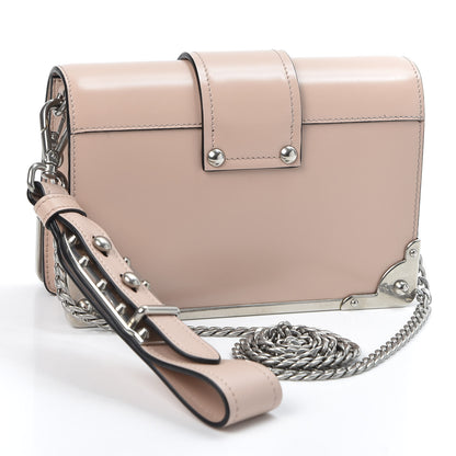 Prada Spazzolato Soft Calf Cahier Chain Wristlet Clutch Pesca 2 of 8