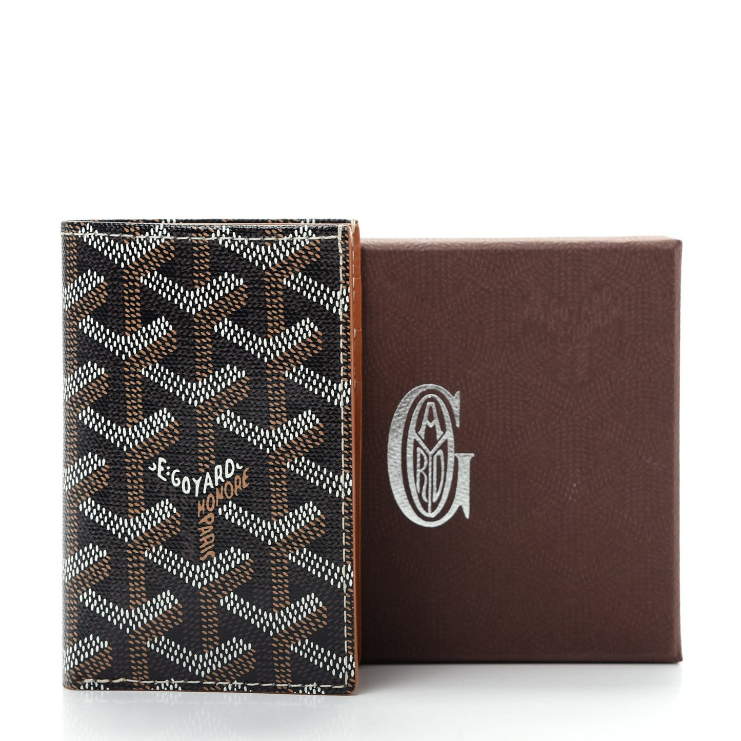 Goyardine Saint Pierre Card Holder Black Gold