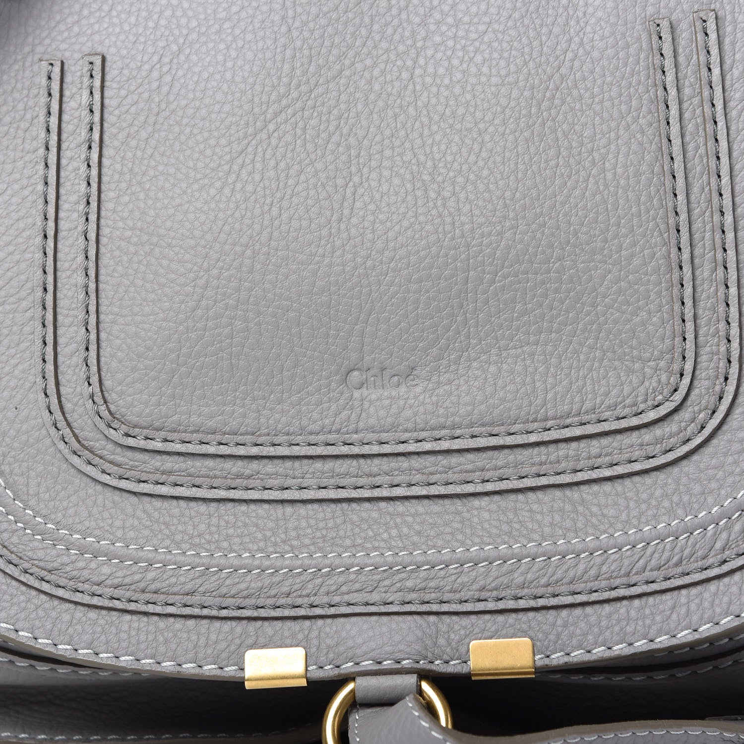 Chloe Calfskin Medium Marcie Satchel Cashmere Grey 10 of 10
