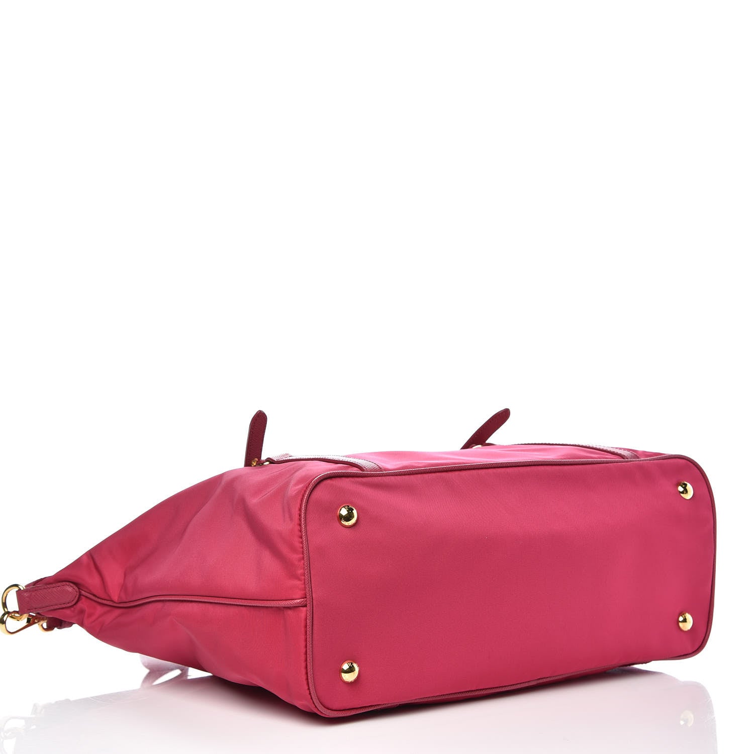 Prada Saffiano Tessuto Nylon Shopping Tote Ibisco 4 of 9