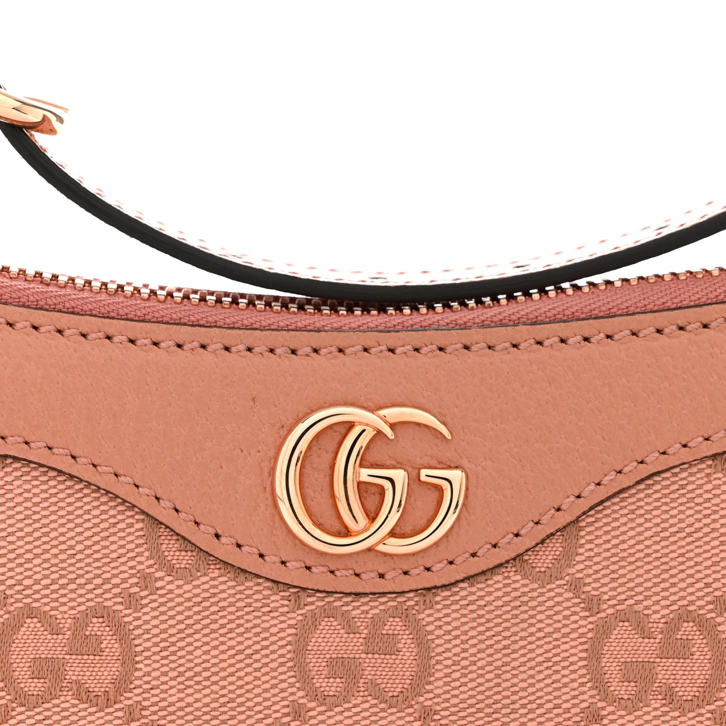 Monogram Textured Dollar Calfskin Small Ophidia Hobo Cloche Rose Pink