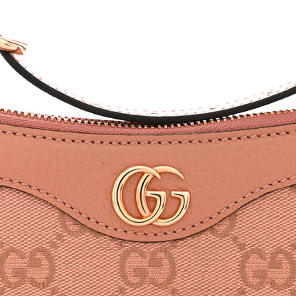 Gucci Monogram Textured Dollar Calfskin Small Ophidia Hobo Cloche Rose Pink 11 of 12