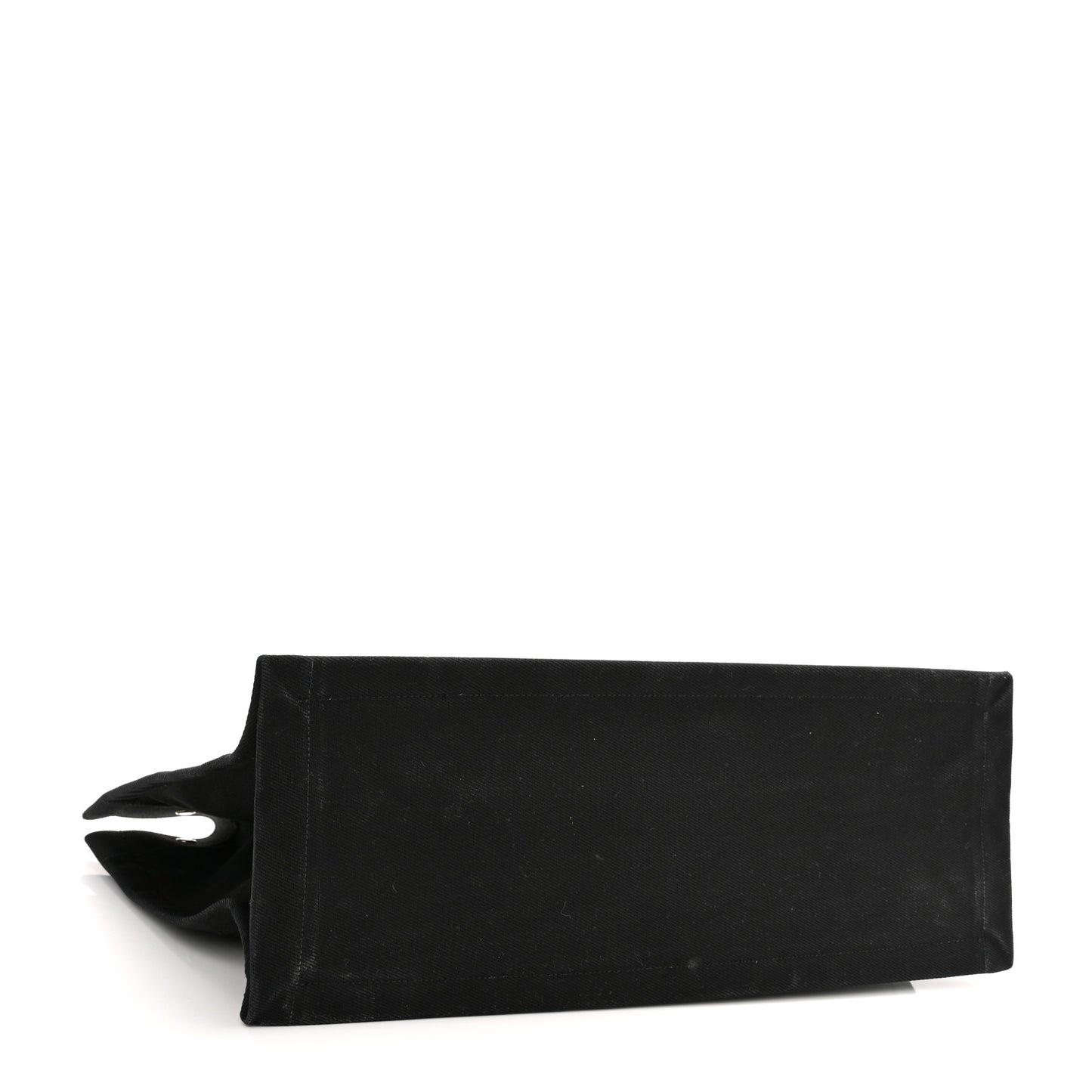 Linen Calfskin Rive Gauche Tote Black
