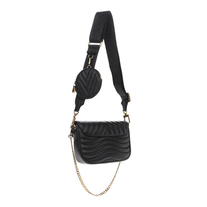 Louis Vuitton Calfskin New Wave Multi Pochette Black 3 of 9