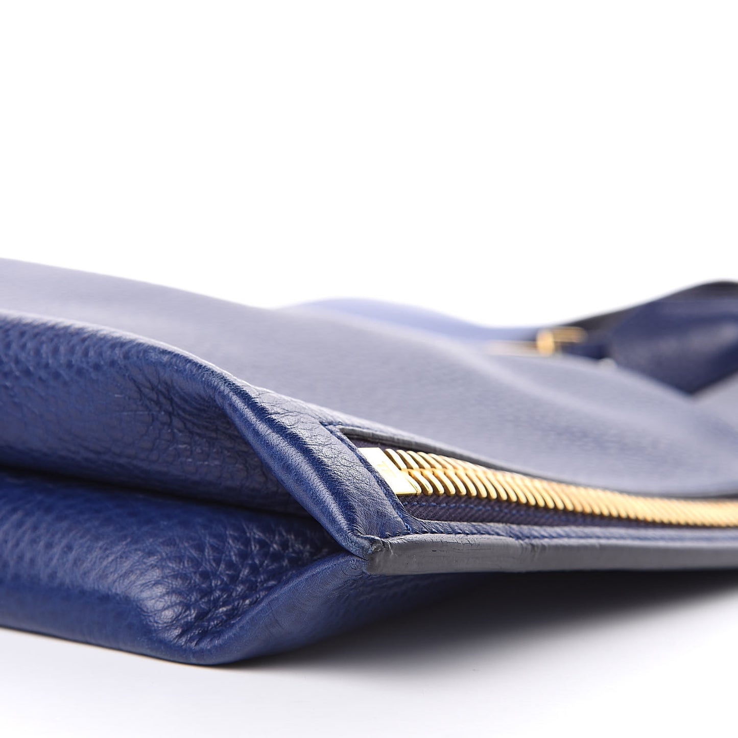 Calfskin Large Alix Padlock Zip Shoulder Bag Cobalt