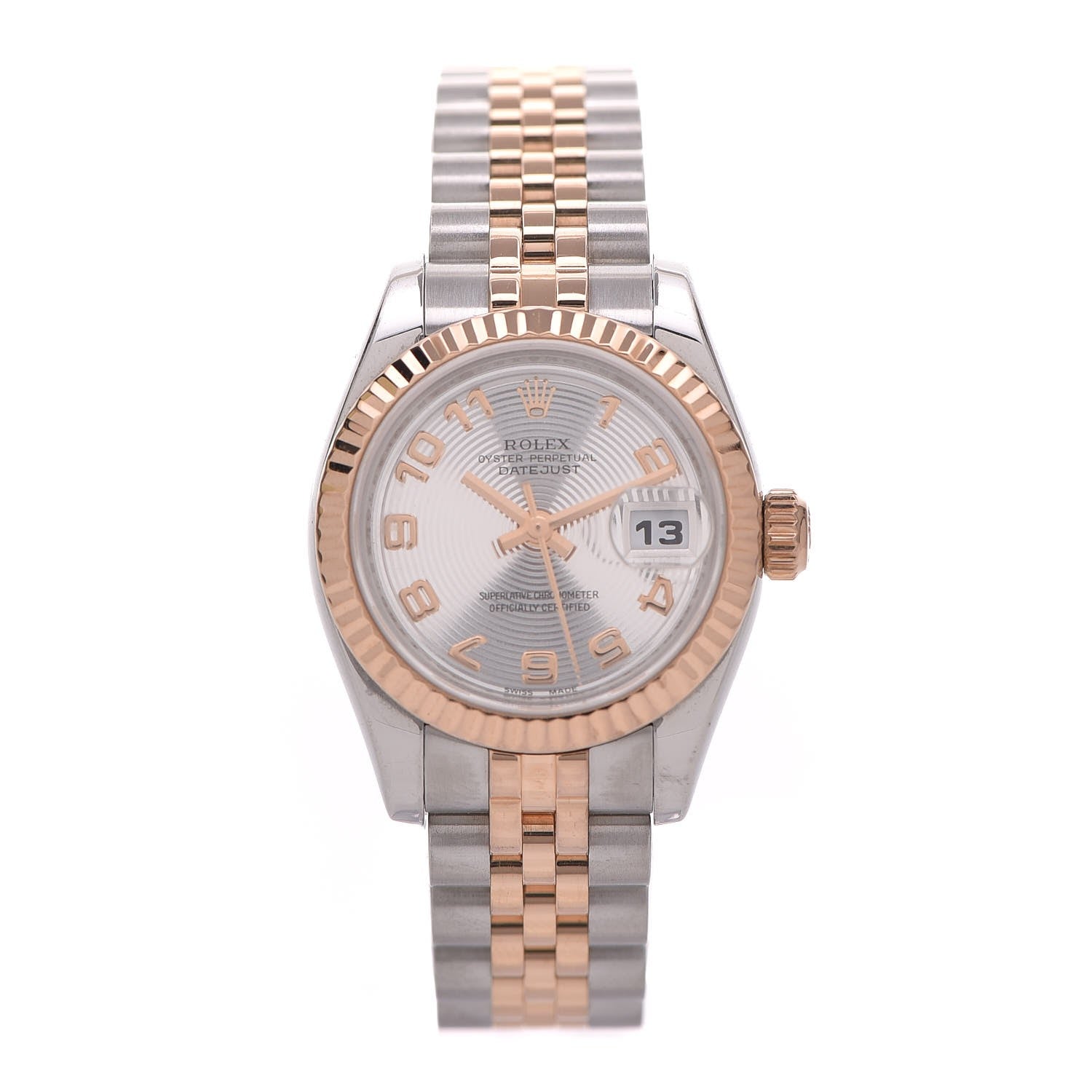 Rolex Stainless Steel 18K Everose Gold 26mm Oyster Perpetual Datejust Watch Pink 179171 1 of 7