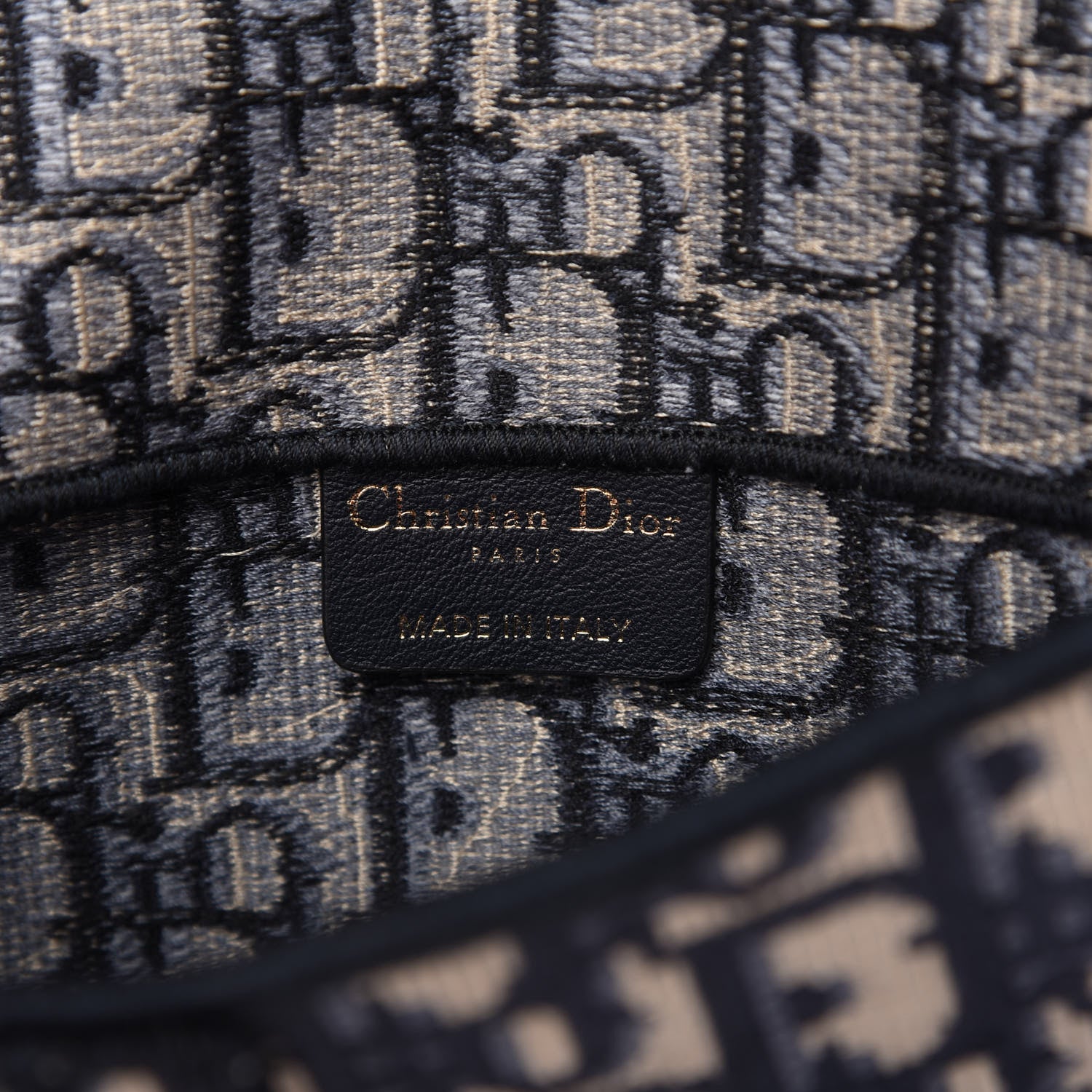 Christian Dior Oblique Slim Saddle Pouch Blue 8 of 10