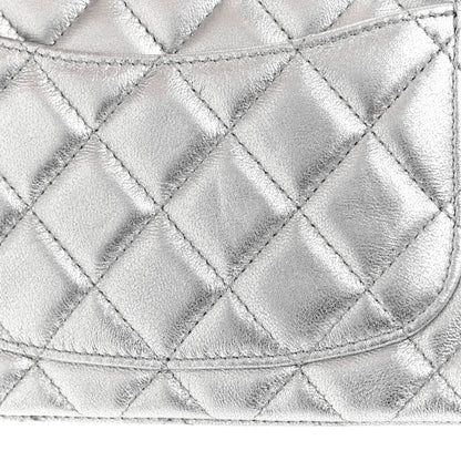 Chanel Metallic Lambskin Quilted Mini Rectangular Flap Silver 11 of 11
