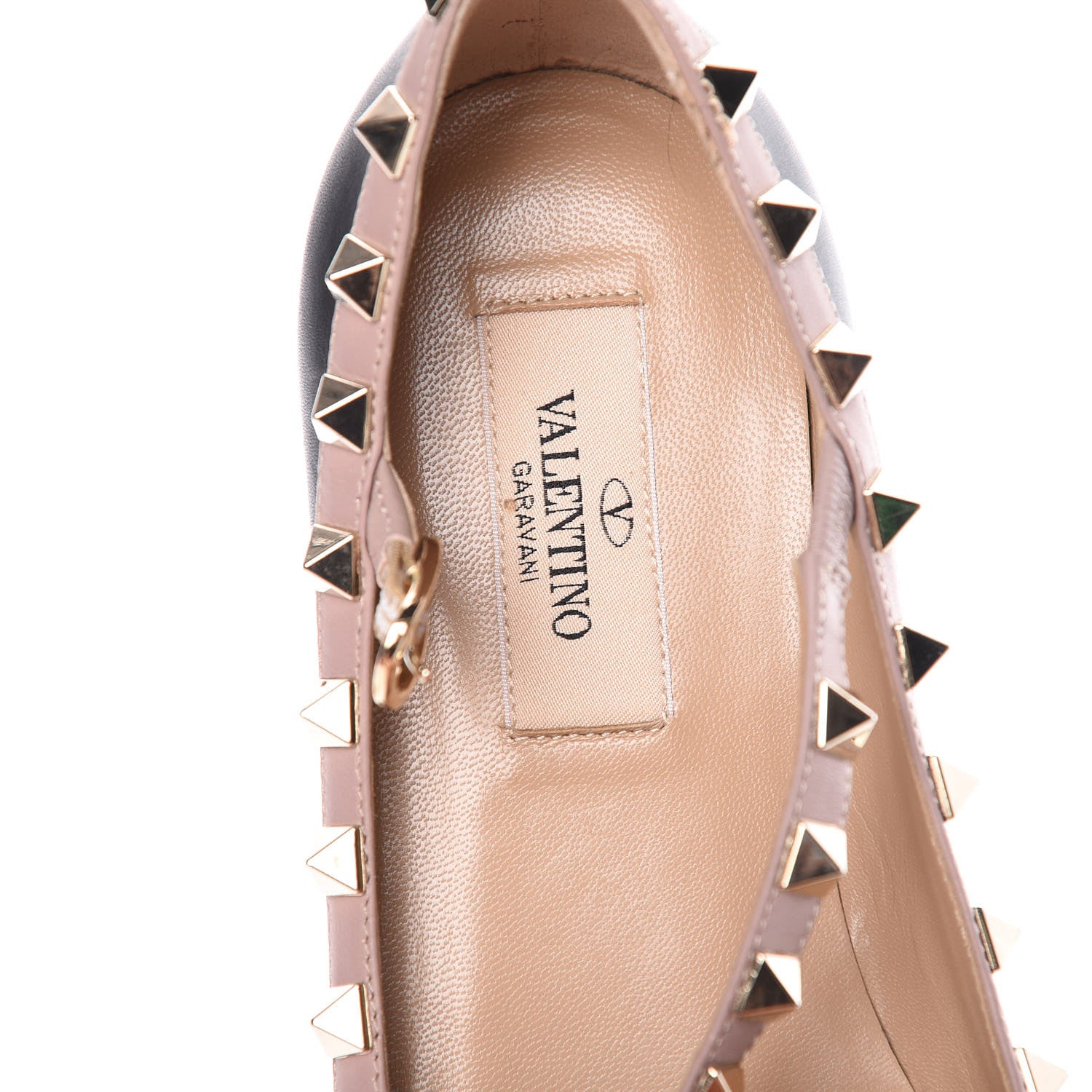 Valentino Garavani Nappa Rockstud Cage Ballerina Flats 35 Black Poudre 11 of 16
