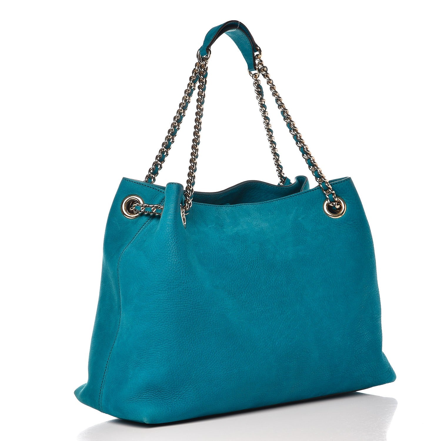 Gucci Vitello Range Medium Soho Chain Shoulder Bag Deep Cobalt 3 of 12