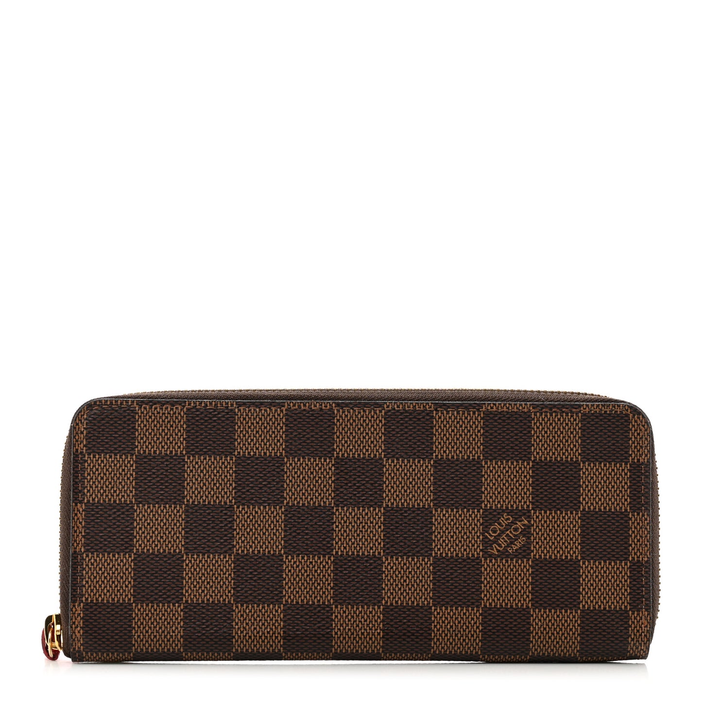 Damier Ebene Clemence Wallet Cherry