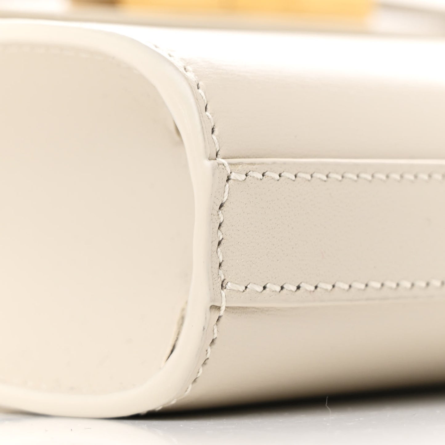 Smooth Calfskin Mini Manhattan Shoulder Bag Blanc Vintage
