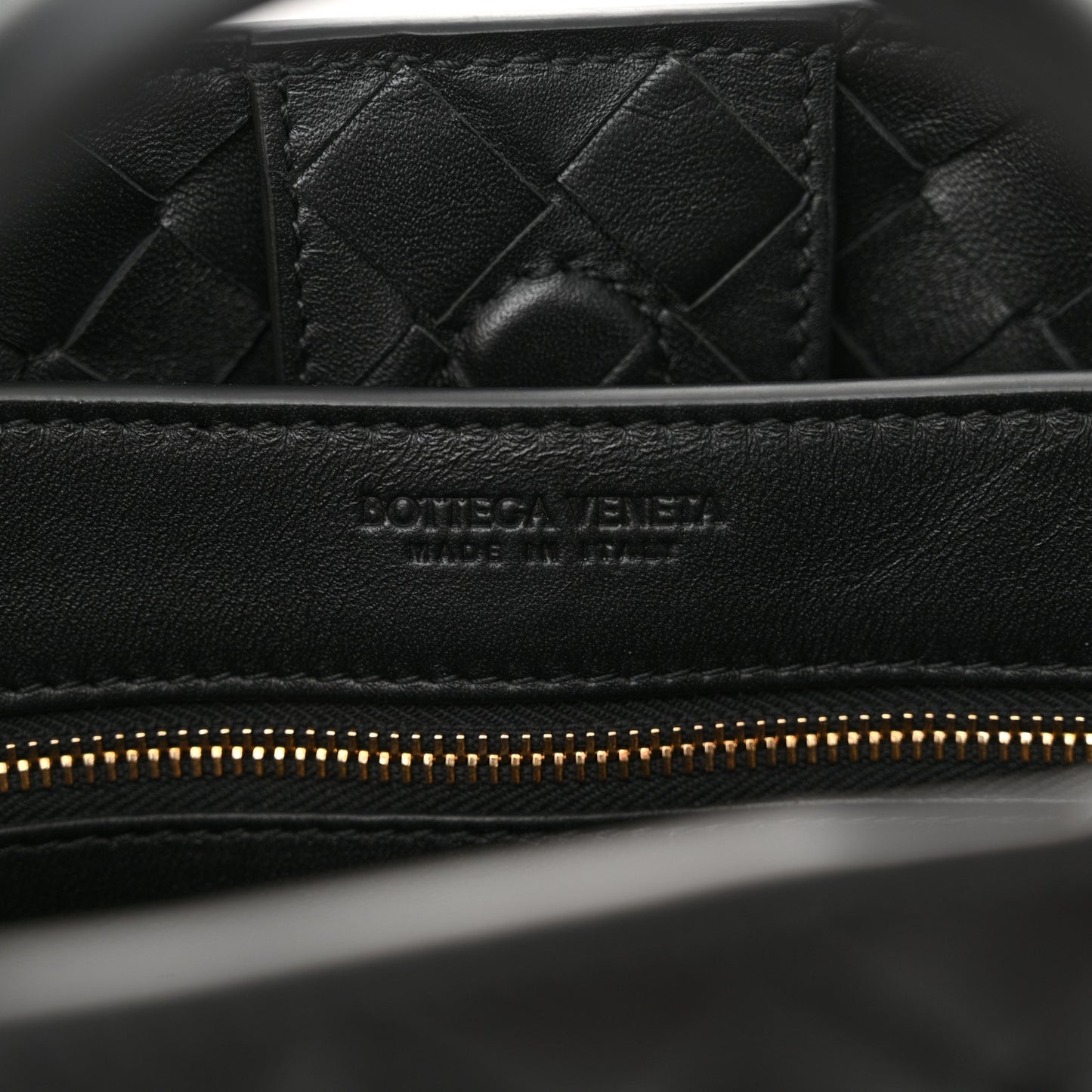 Nappa Intrecciato Small Andiamo Shoulder Bag Black
