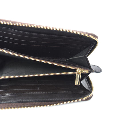 Burberry Haymarket Check Large Ziggy Zip Around Wallet Chocolate 5 of 6