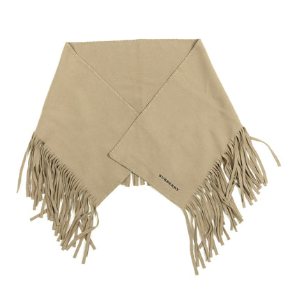Burberry Wool Cashmere Felted Fringe Scarf Camel 1 of 3