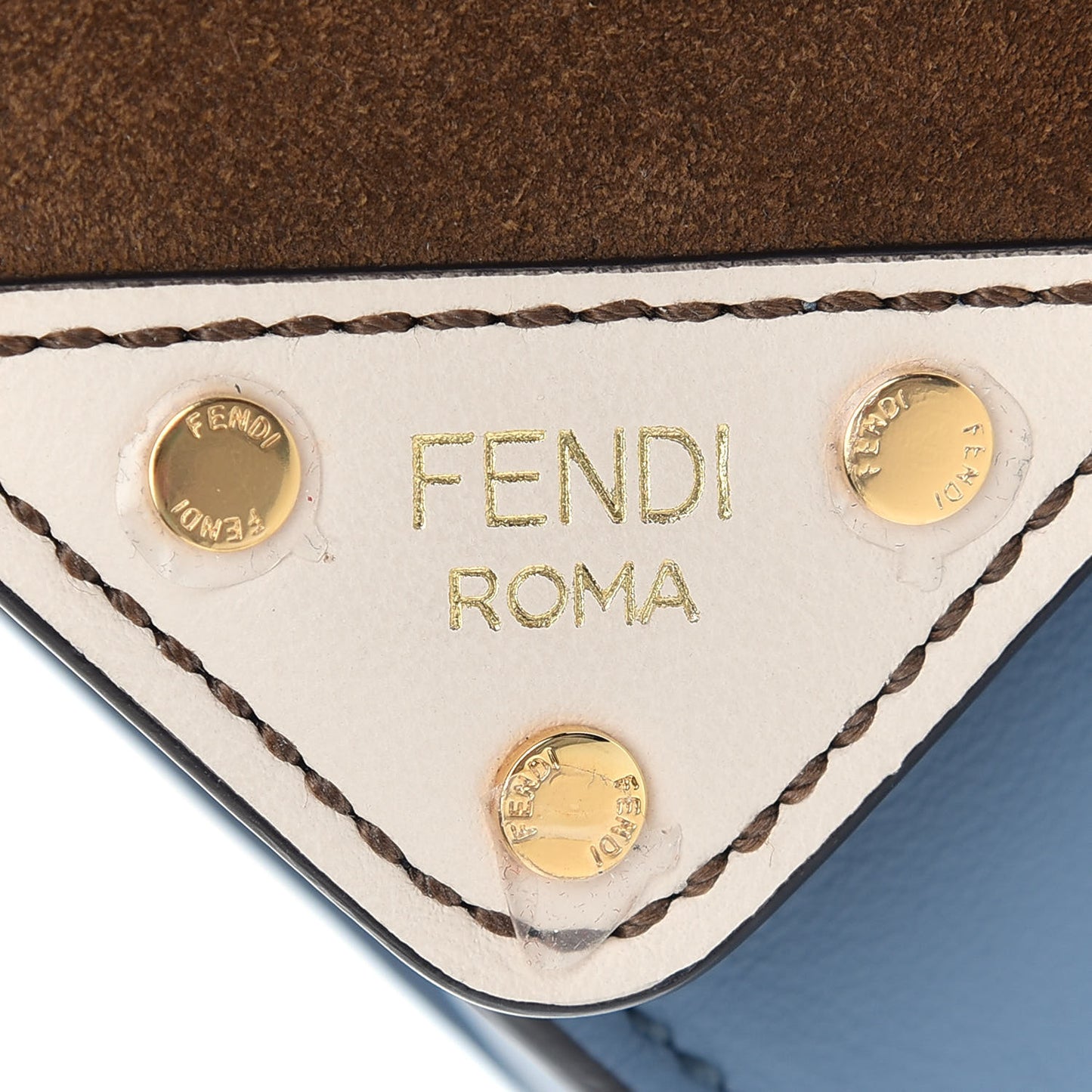 Vitello Grace Suede Small Flip Tote Azzurro Merlino Marrone Camelia
