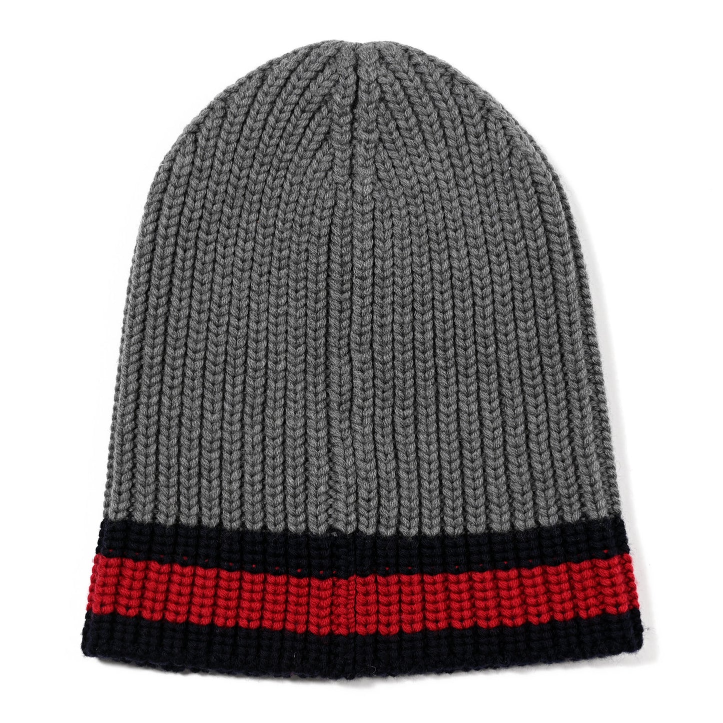 Wool Web Beanie Hat M Grey