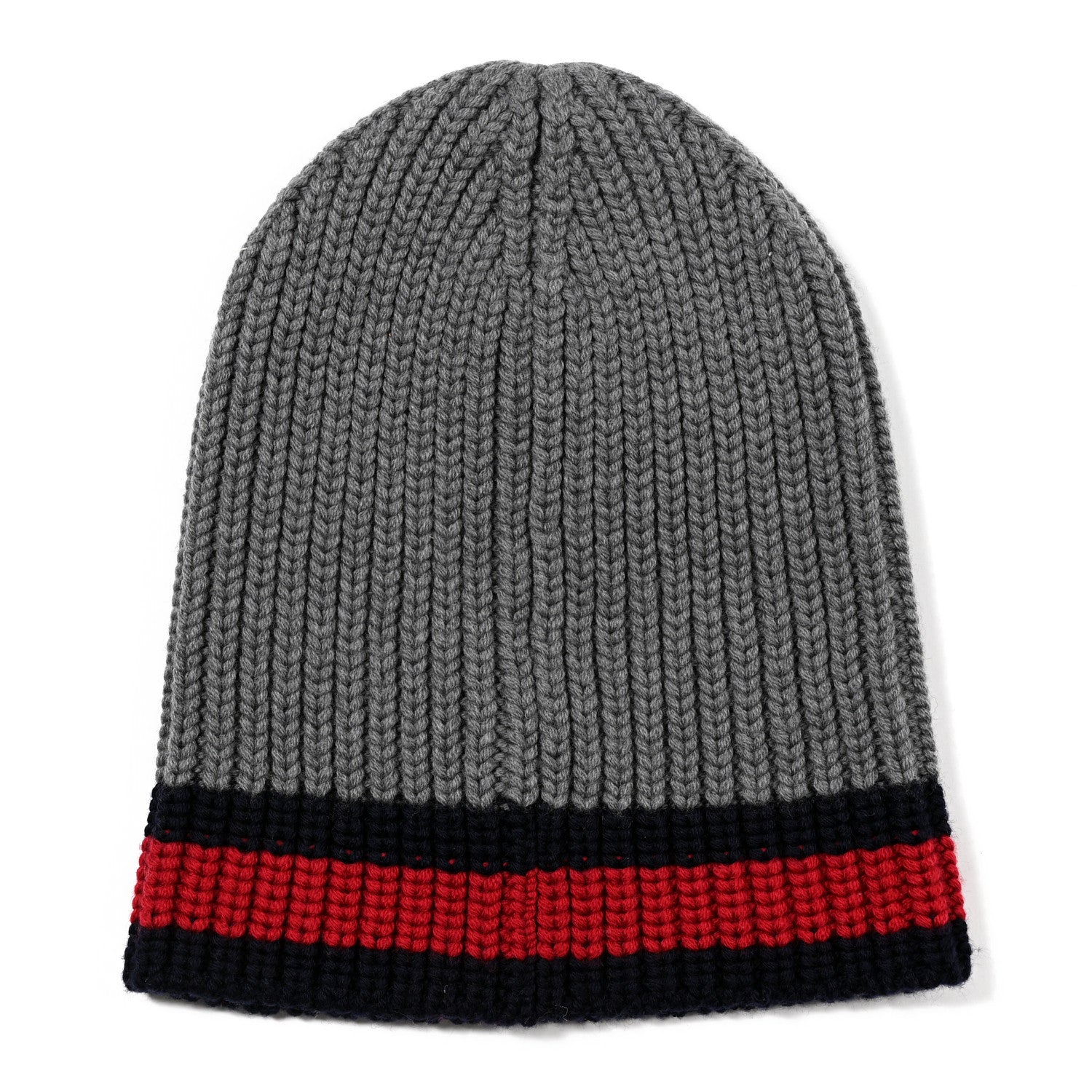 Gucci Wool Web Beanie Hat M Grey 2 of 3