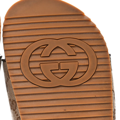 Gucci Canvas GG Monogram Mens Slide Sandals 6 Beige 7 of 10