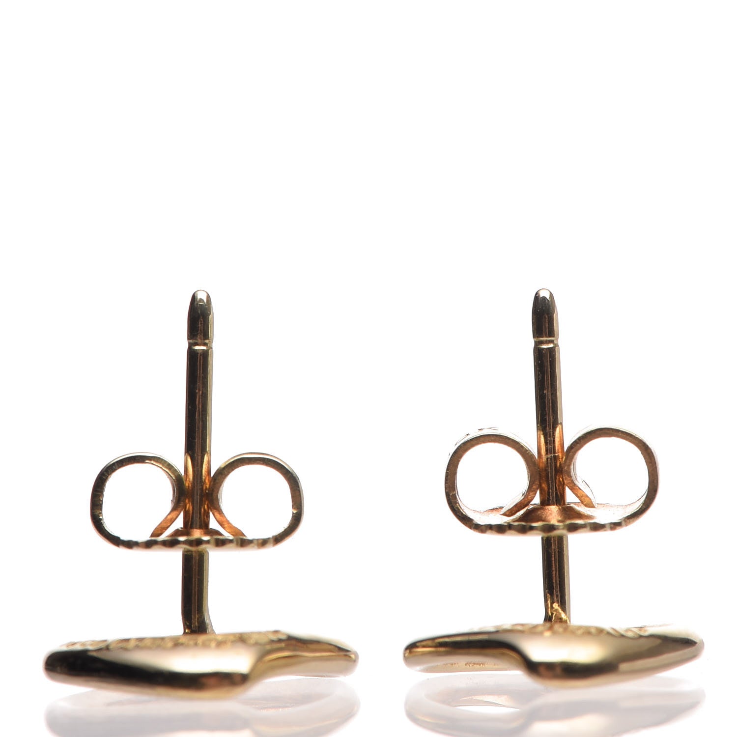 Tiffany 18K Yellow Gold 11mm Elsa Peretti Open Heart Earrings 4 of 4