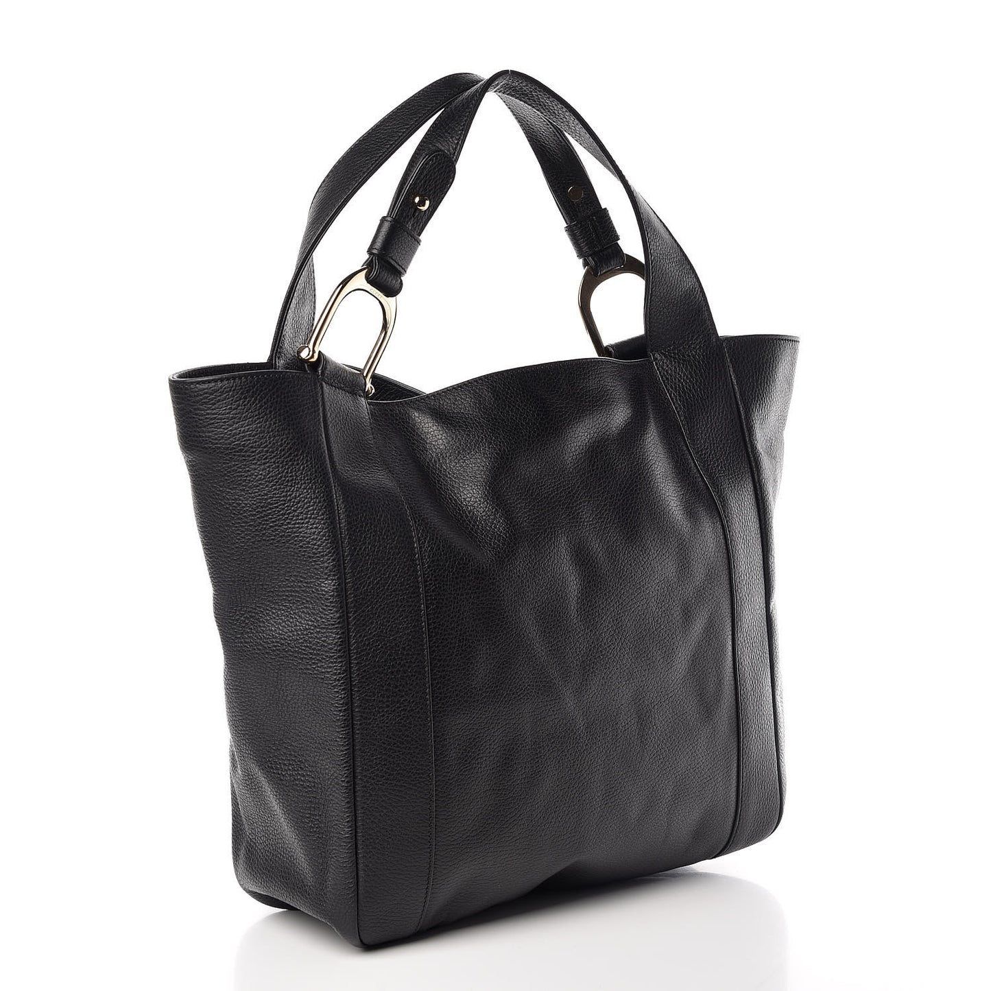 Pebbled Calfskin Large Greenwich Tote Black
