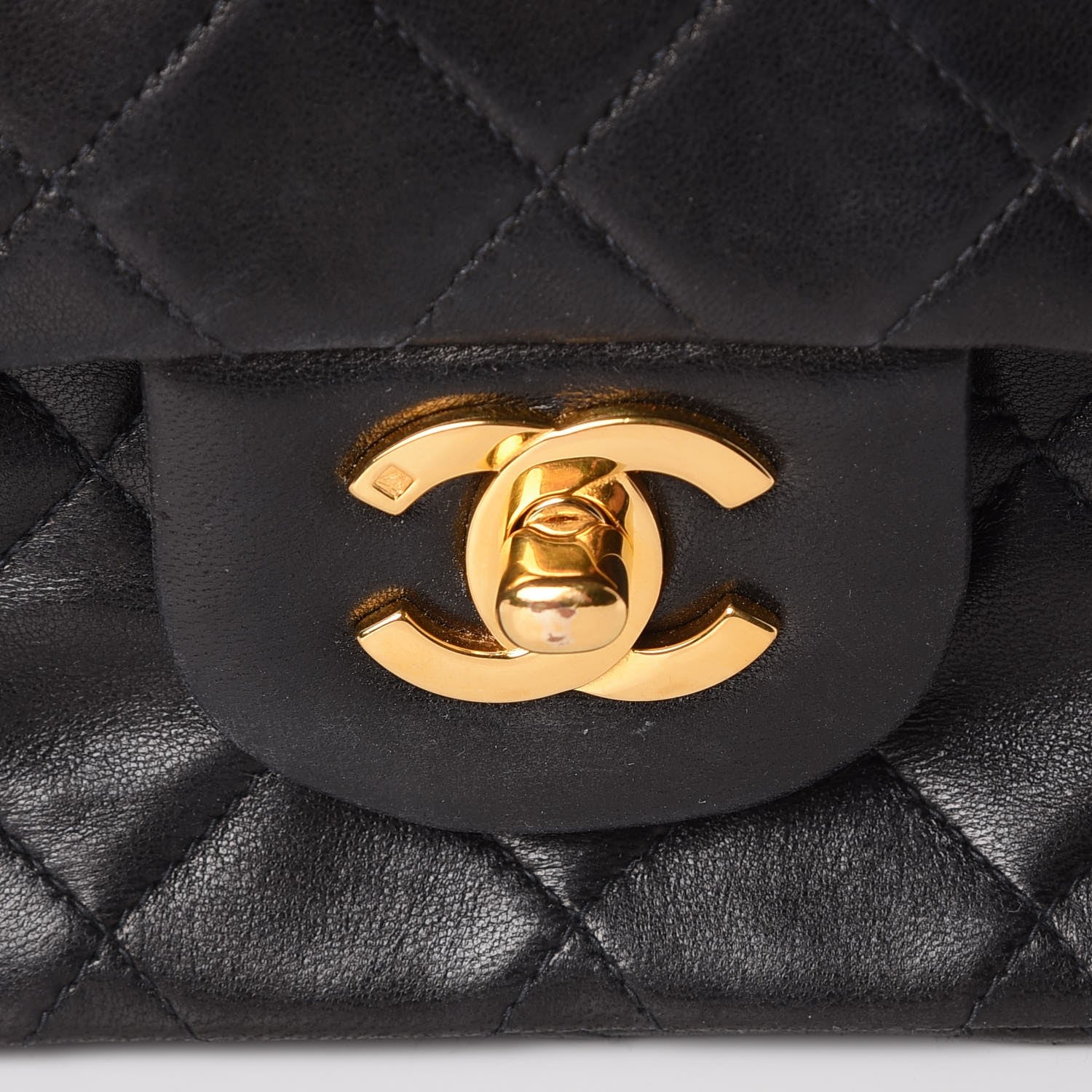 Chanel Lambskin Quilted Small Double Flap Black 7 of 11