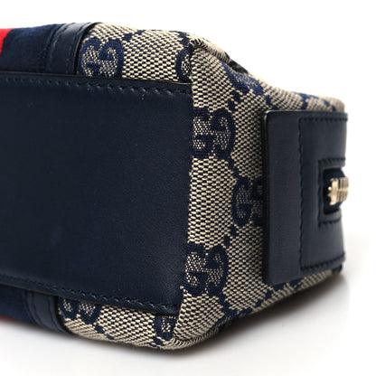 Gucci Monogram Web Small Cosmetic Case Navy 10 of 10