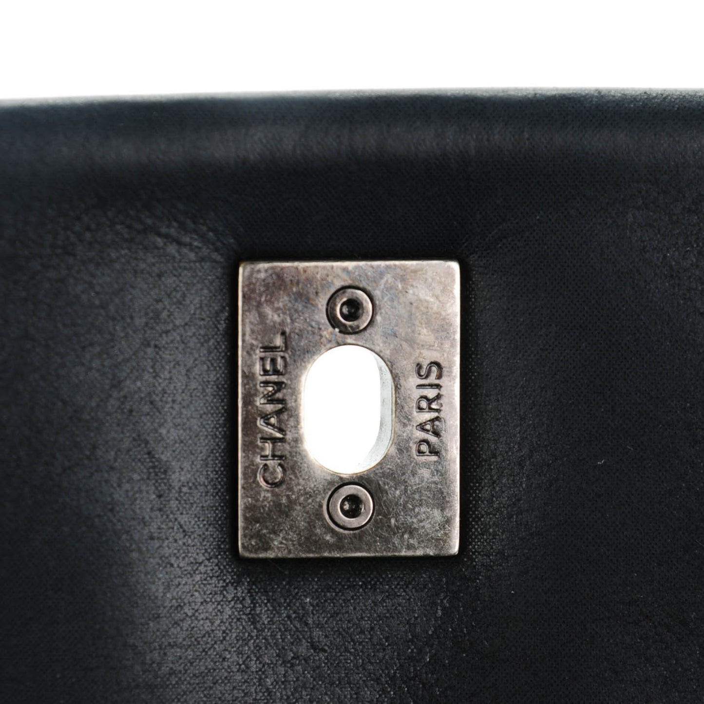 Calfskin Diamond Embossed Small New Chic Flap Black