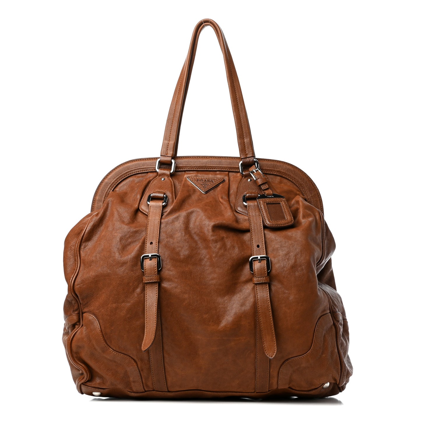 Washed Buffalo Frame Bag Brandy