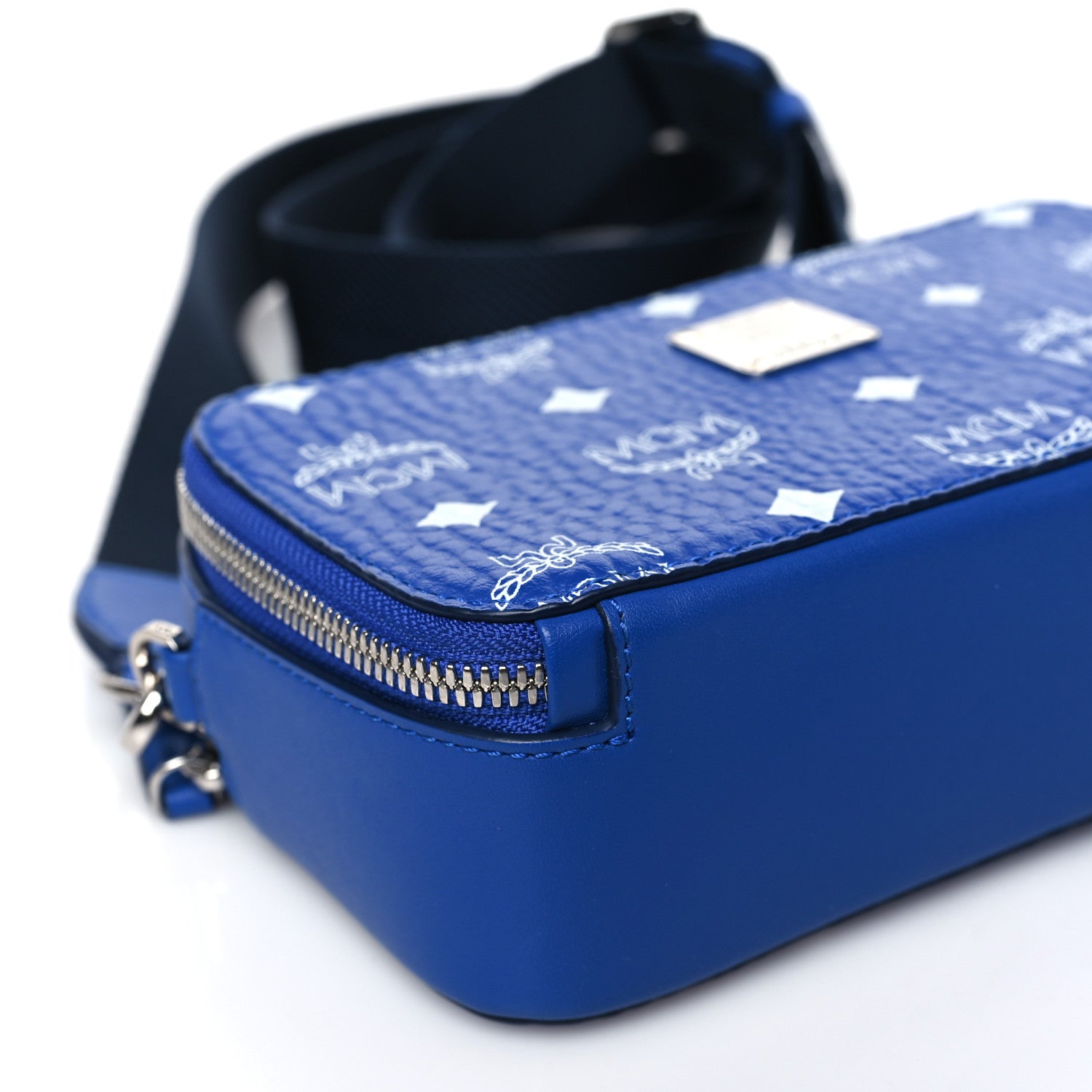 MCM Visetos Dopp Kit Crossbody Blue 9 of 10