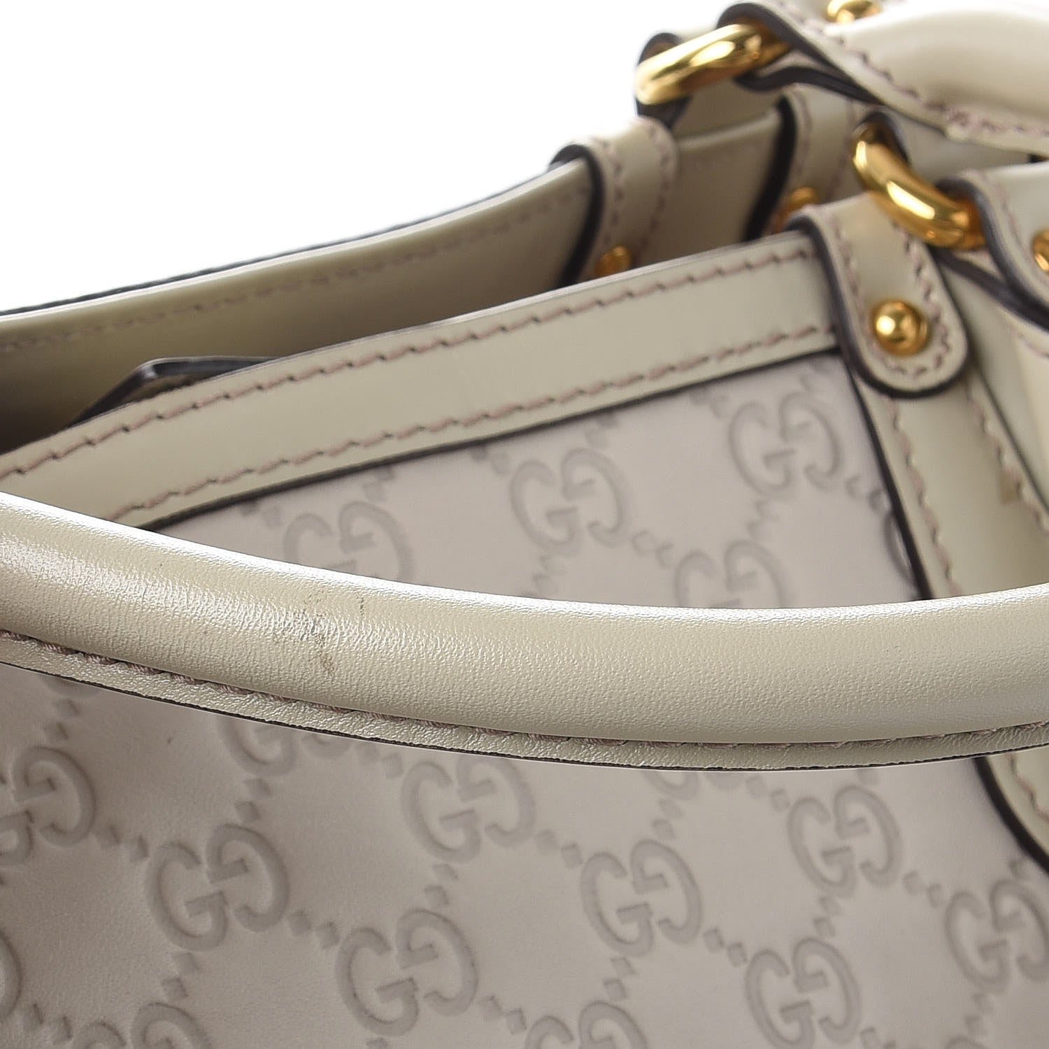 Gucci Guccissima Studded Large Scarlett Tote Off White 8 of 8