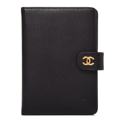 Chanel Goatskin Small Ring Agenda Planner Dark Brown 1 of 16