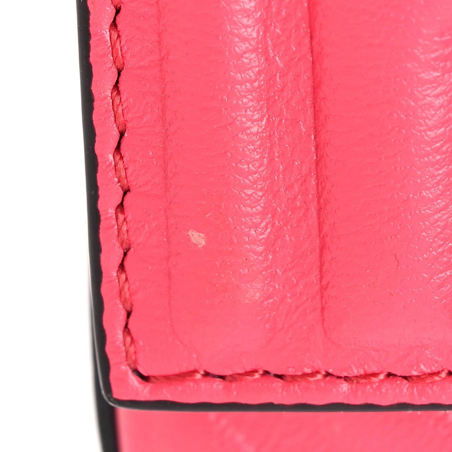 Nappa Matisse FF Embossed Nano Baguette Charm Lampone