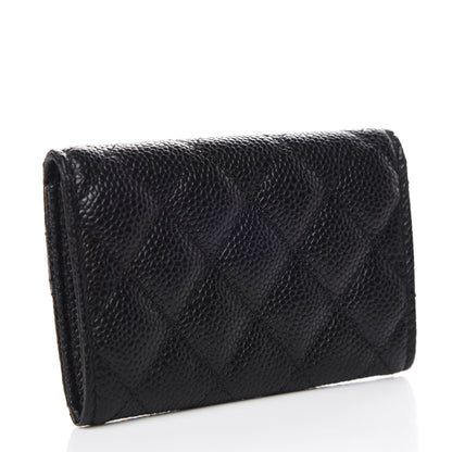 Chanel Caviar Quilted Flap Card Holder Black 3 of 9