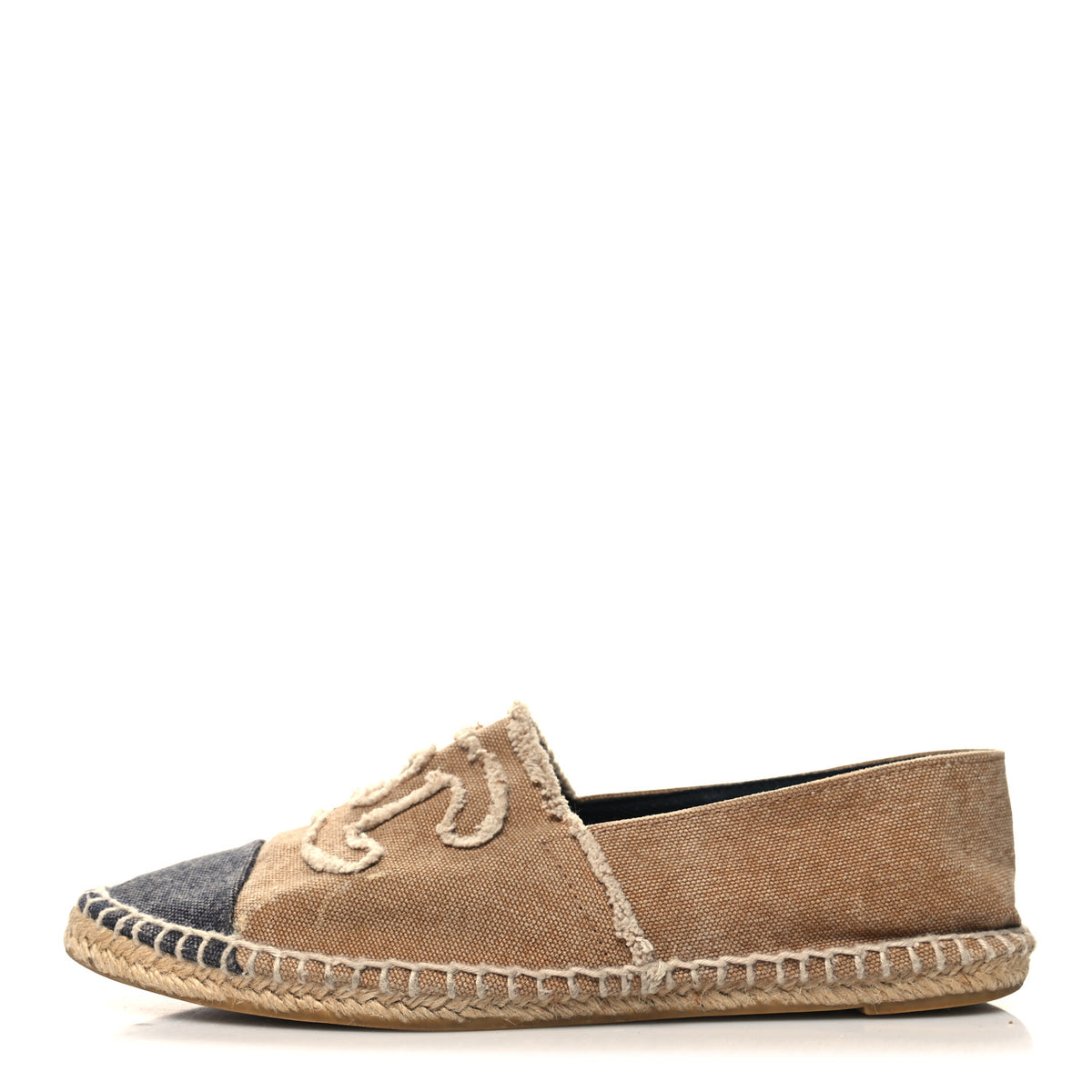 Chanel Canvas CC Espadrilles 39 Beige Black 1 of 10