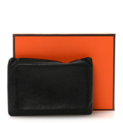 Hermes Epsom Calvi Card Case Black 7 of 7