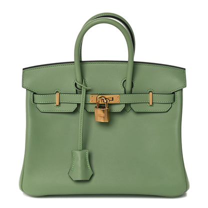 Hermes Swift Birkin 25 Vert Criquet 1 of 8