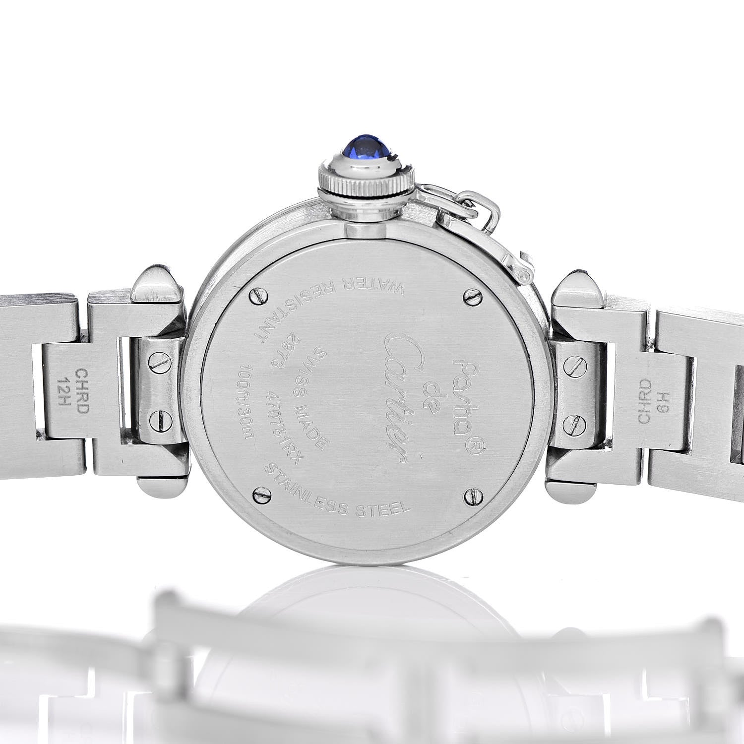 Cartier Stainless Steel 27mm Miss Pasha Quartz Watch Silver 6 of 9