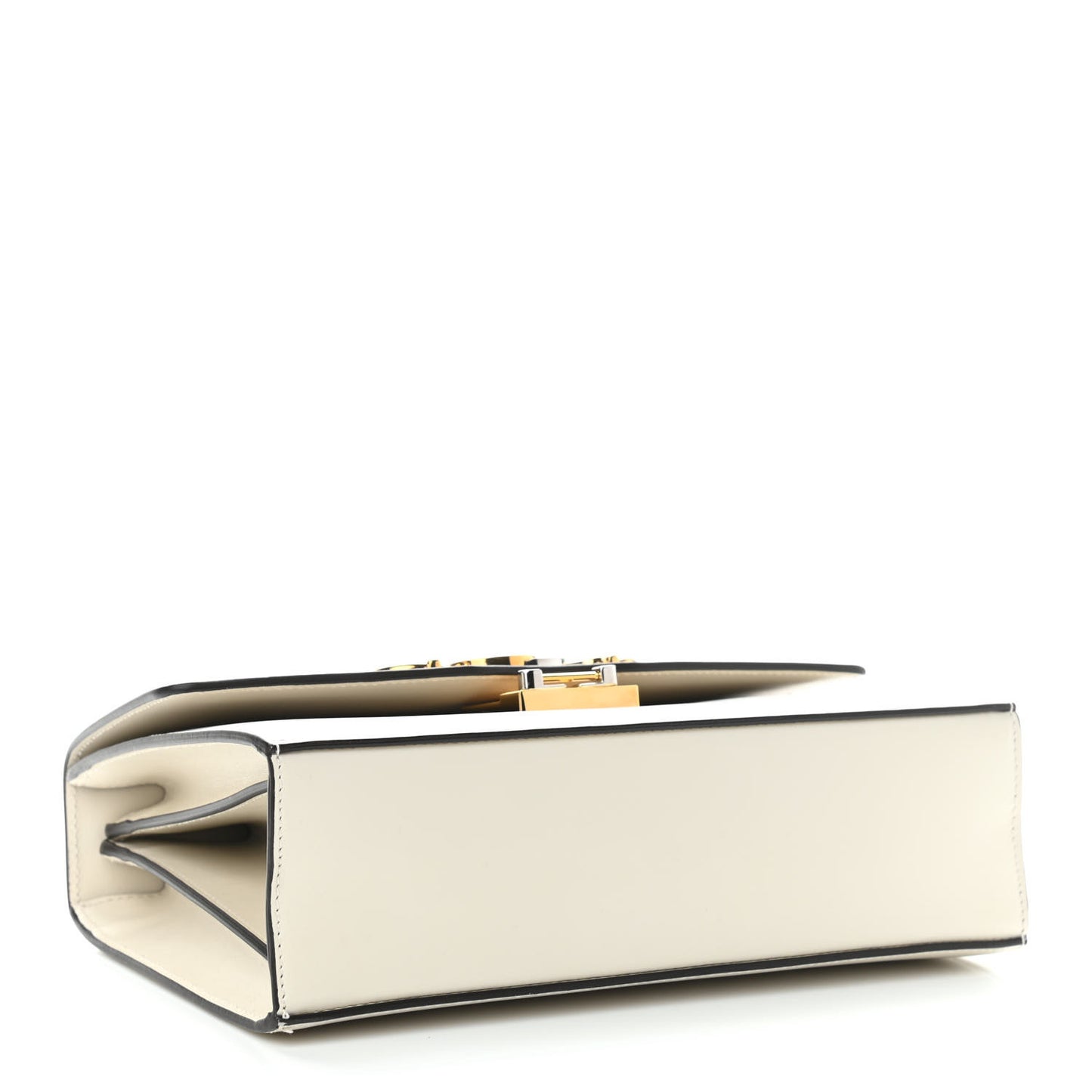 Grained Calfskin Small Zumi Shoulder Bag Mystic White