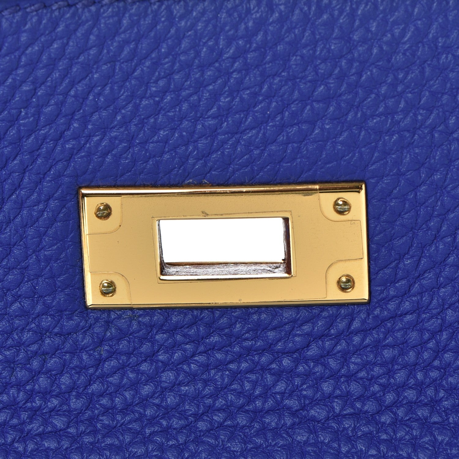 Hermes Togo Horseshoe Kelly Retourne 32 Bleu Electrique Rouge H 13 of 38