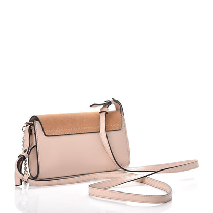 Chloe Suede Calfskin Mini Faye Shoulder Bag Cement Pink 3 of 8
