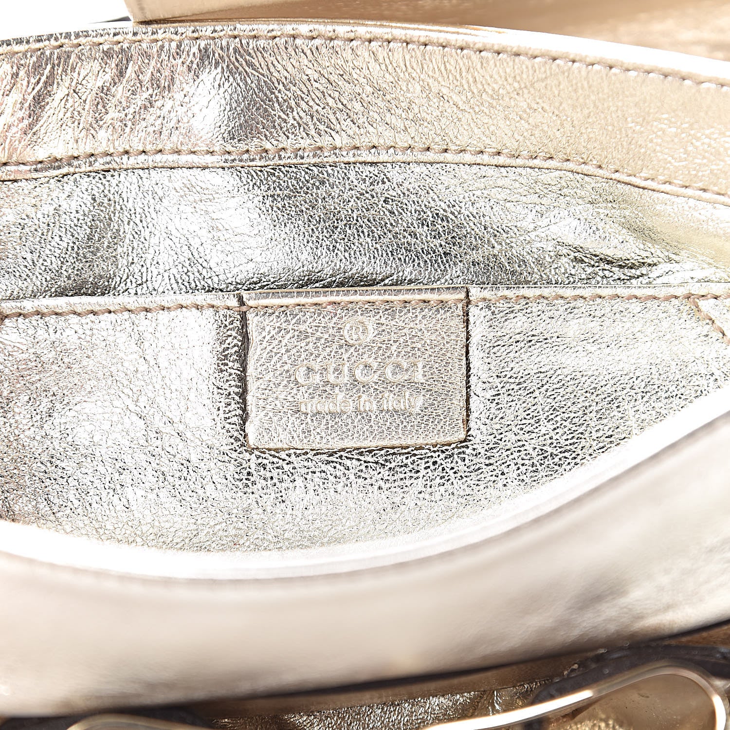 Gucci Metallic Calfskin Queen Bow Chain Clutch Gold 6 of 10