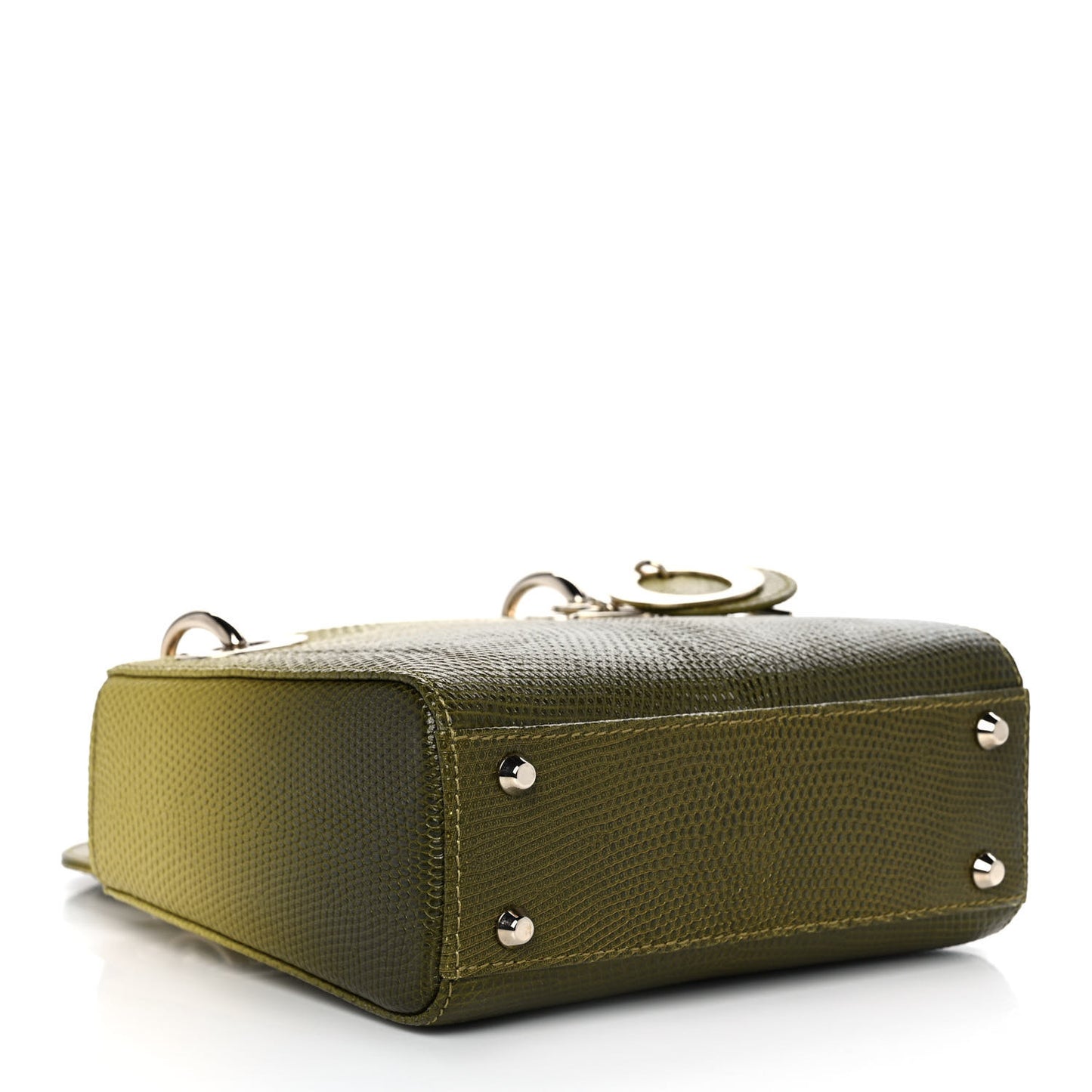 Lizard Gradient Mini Lady Dior Yellow Dark Green